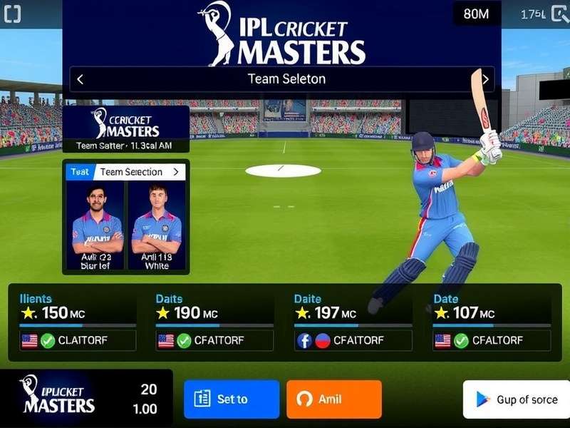 IPL Cricket Masters Batting Interface